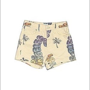 Mother printed denim shorts